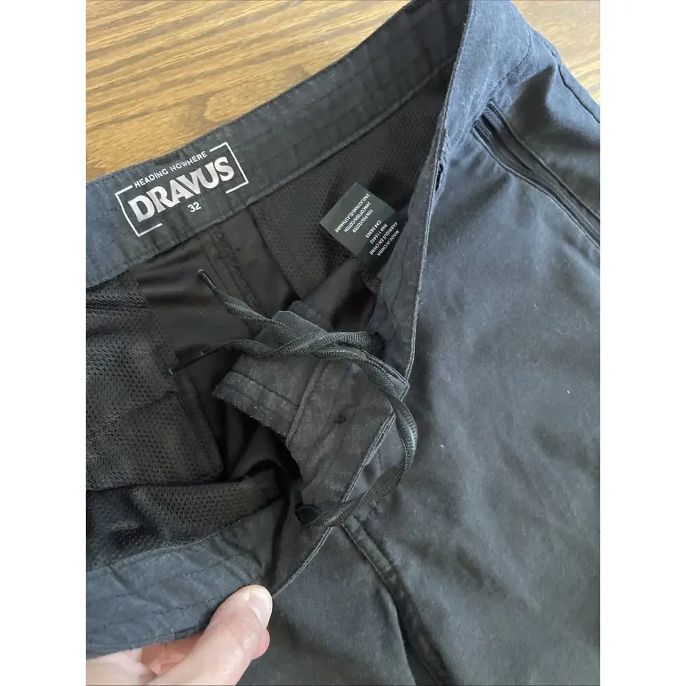 Dravus Men’s Hybrid Board Shorts Size 32 Black Swim Surf Skate Heading Nowhere